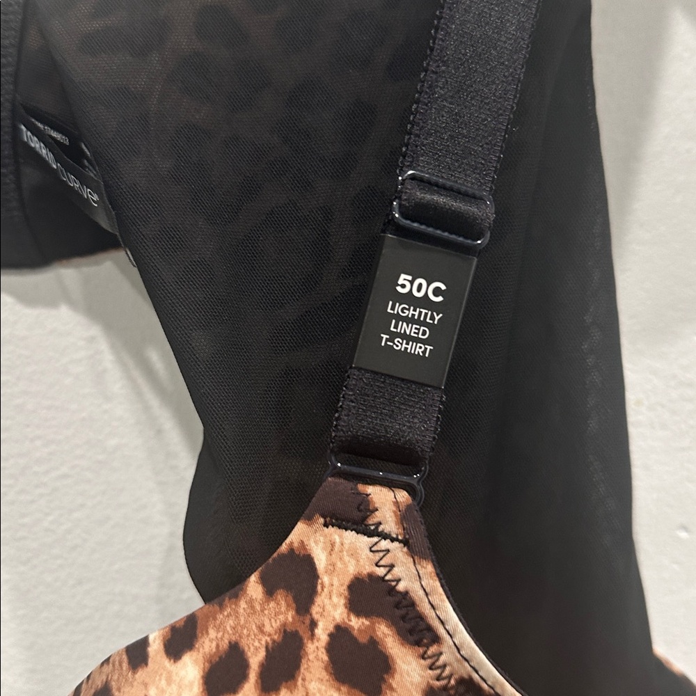 Torrid curve leopard 360 animal print lightly lined t shirt bra 50C NWT - Picture 2 of 6